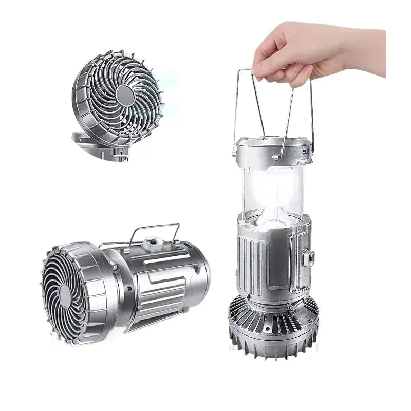 Waterproof Solar-Powered Camp Lantern with Cooling Fan