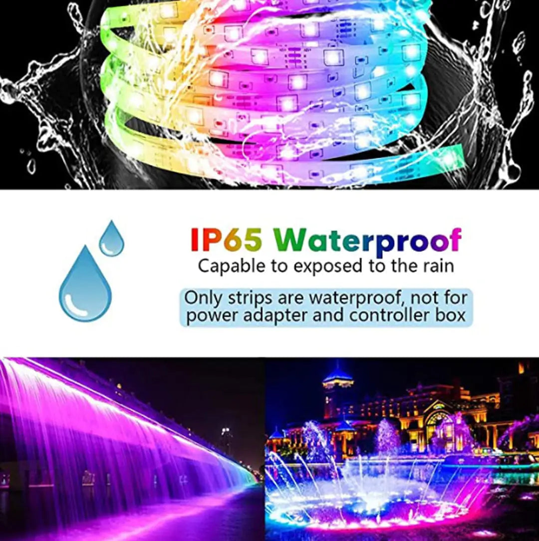 Waterproof FlexiGlow 32.8ft LED Tape Lights - Waterproof