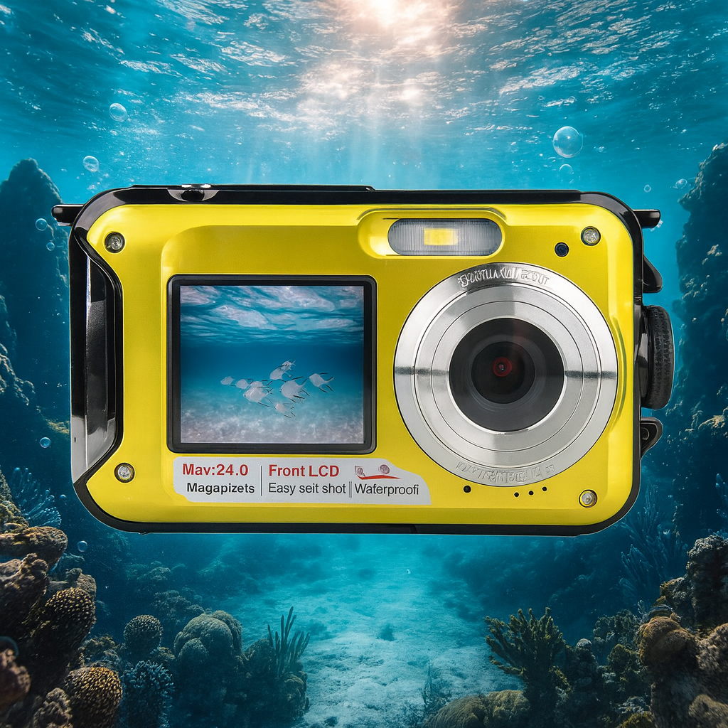 4K 48MP Waterproof Digital Camera with Dual Screen