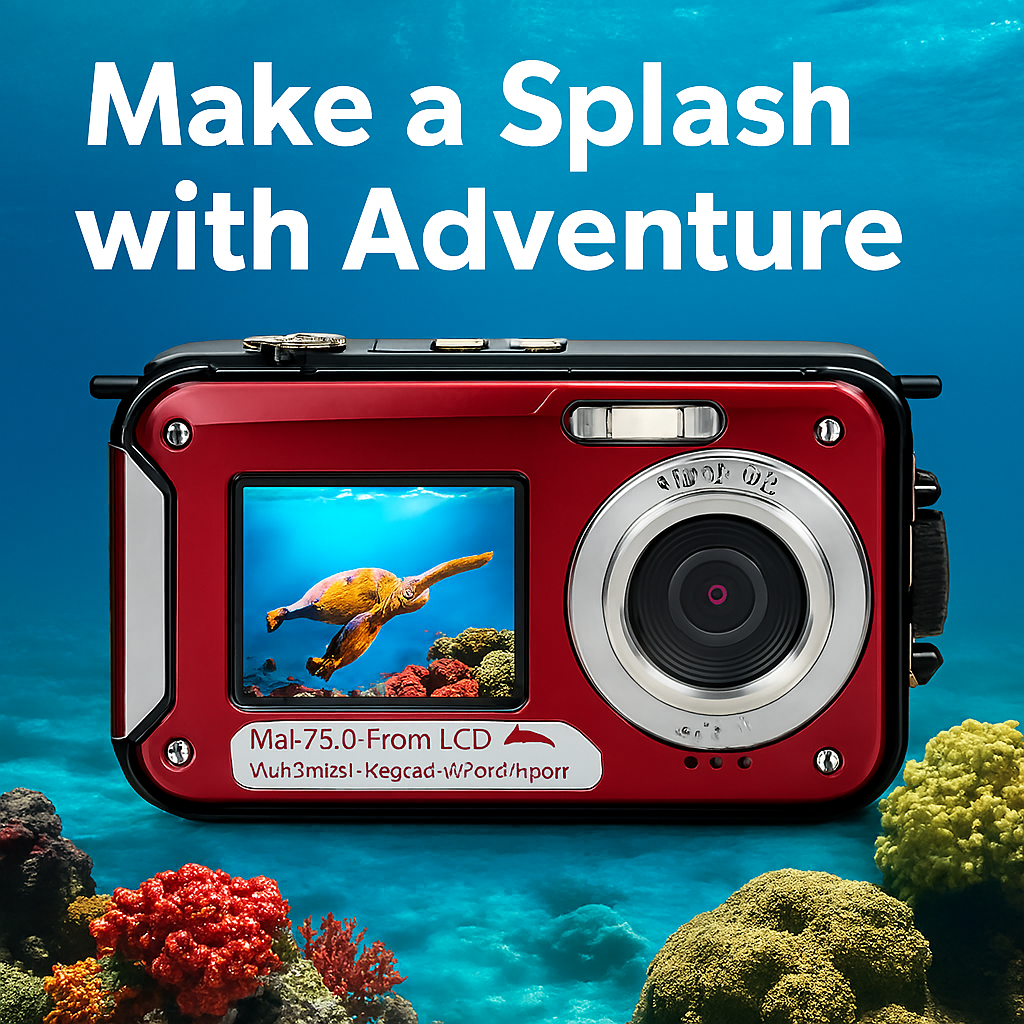 4K 48MP Waterproof Digital Camera with Dual Screen