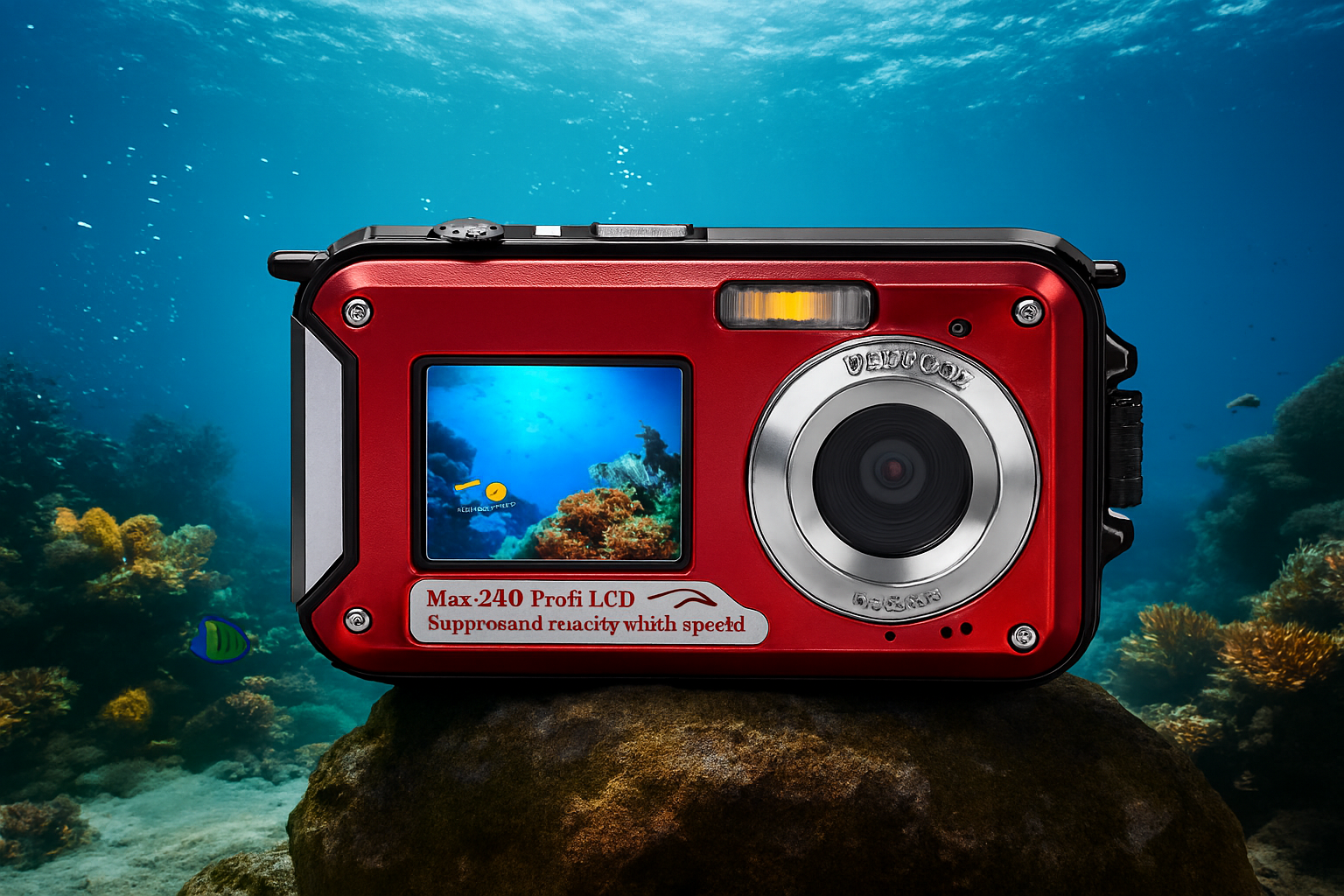 4K 48MP Waterproof Digital Camera with Dual Screen