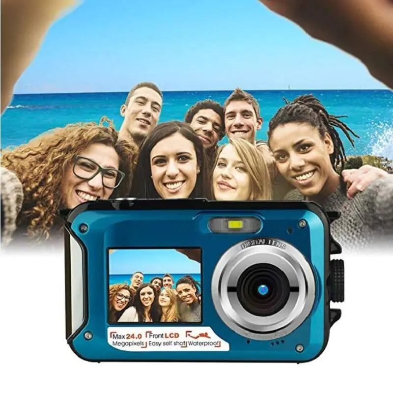 Dual Screen Waterproof HD Digital Camera and DV Camcorder