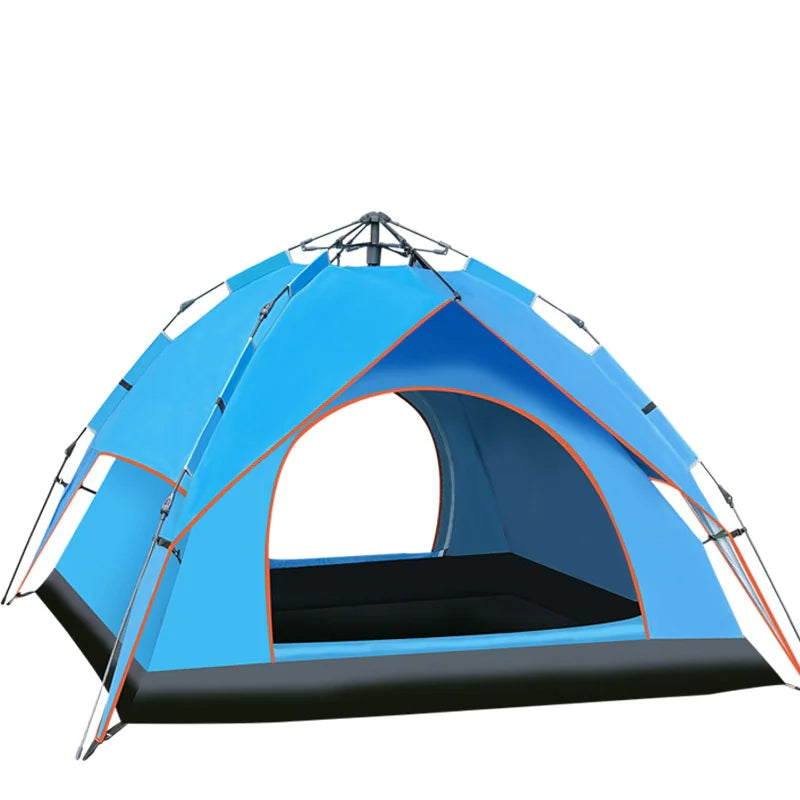 Double-Layer 3–4 Person Camping Tent