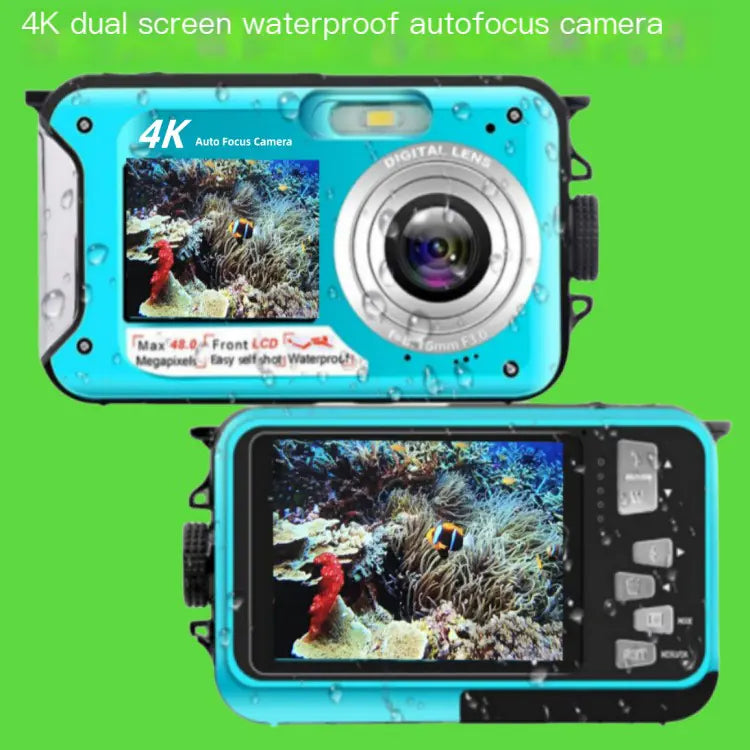 4K 48MP Waterproof Digital Camera with Dual Screen
