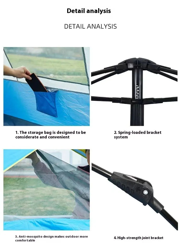 3-4 Double Automatic Camping Tent